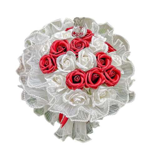 Red & White Industrial Rose...