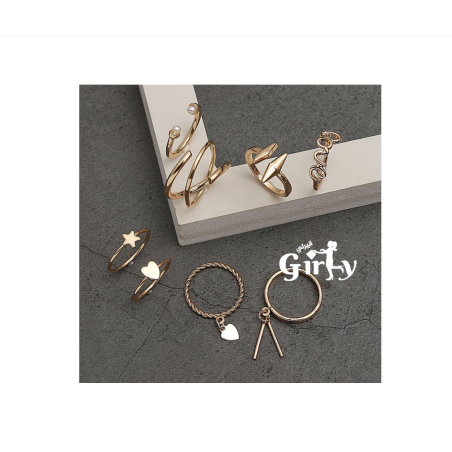  Gold rings set