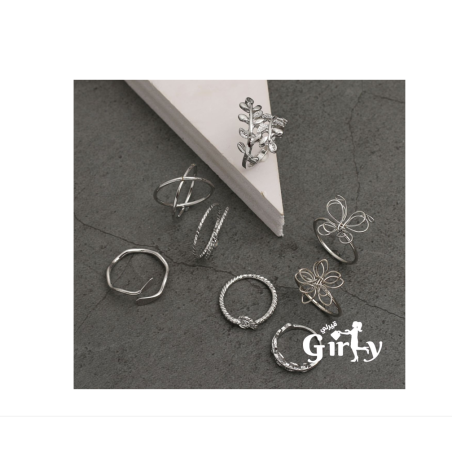 Silver rings set