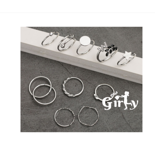 Silver rings set