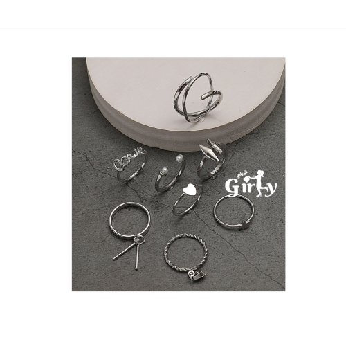  Silver rings set