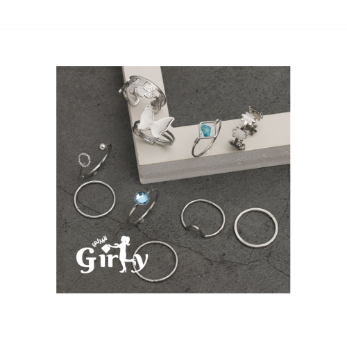 Silver rings set