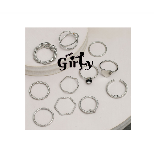 Silver rings set