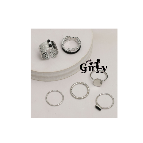  Silver rings set