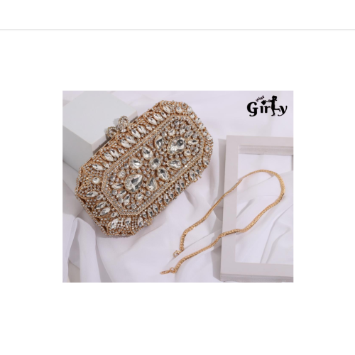 Gold evening bag