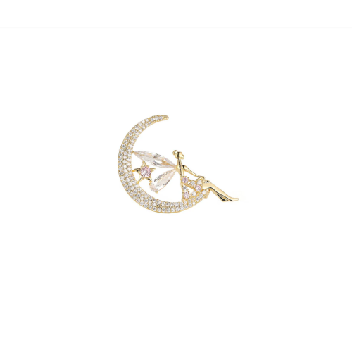 Gold clothing brooch