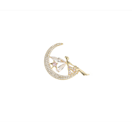 Gold clothing brooch