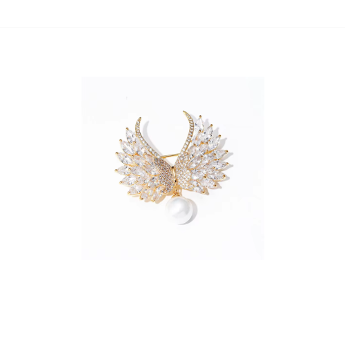 Gold clothing brooch