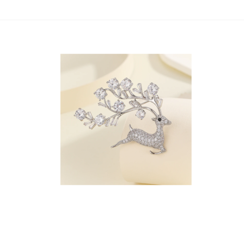 Silver clothing brooch