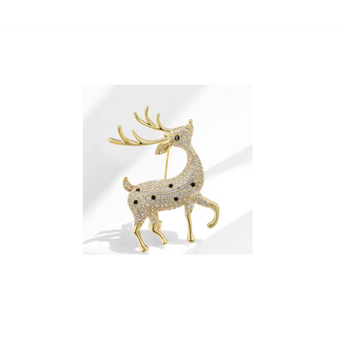 Gold clothing brooch