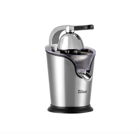 Stainless steel orange juicer with a lever