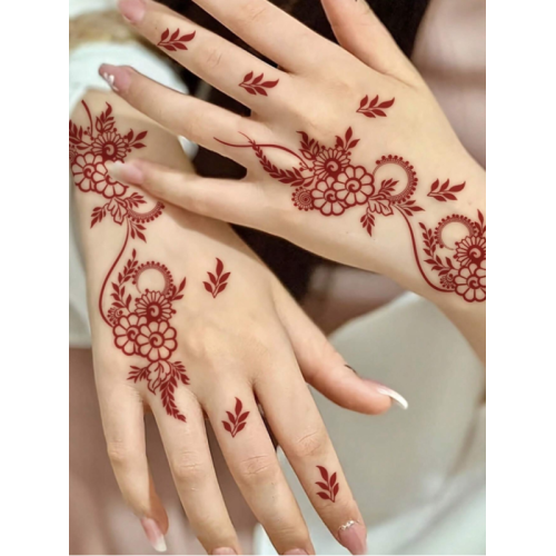 Red Henna Stickers