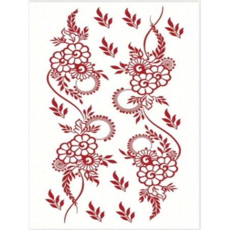 Red Henna Stickers