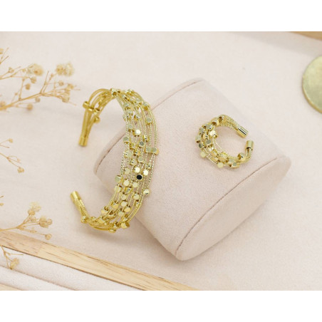 bracelet and gold ring