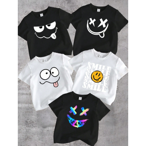 5pcs Young Boys T-Shirts
