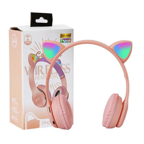 P47M Cat Ears Wireless Headset