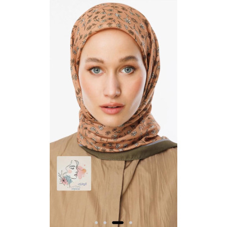 Minor Pattern Cotton Scarf MOONCORN