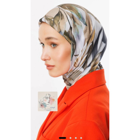 Lorya Pattern Cotton Scarf MOONCORN