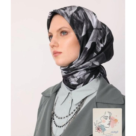 Lorya Pattern Cotton Scarf MOONCORN