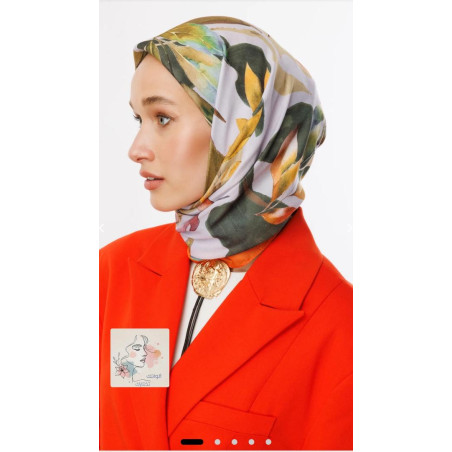 Lorya Pattern Cotton Scarf MOONCORN