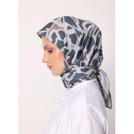 Zyra Patterned Cotton Scarf (MOONCORN)