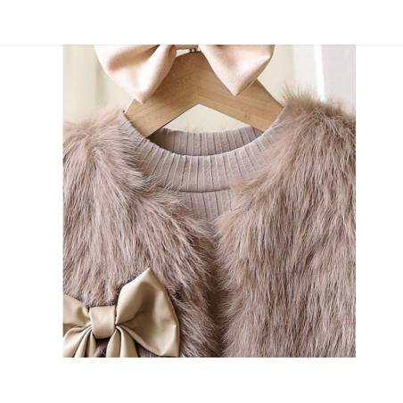  Girls' 3-Piece Fur Suit