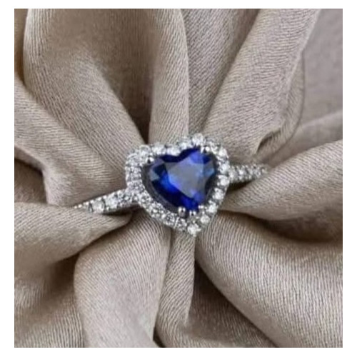 خاتم فضي (شكل قلب)