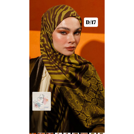 Pattern Reversible Shawl marrakesh (Mooncorn)