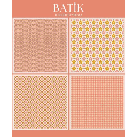 Batik Scarf Collection four pieces(Mooncorn)